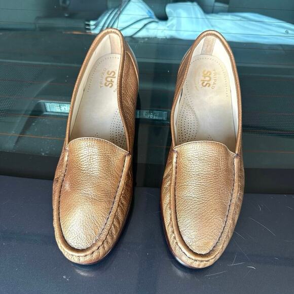 SAS Simplify Tripad Comfort Everyday Loafers Women’s Size 11‎ Metallic Gold - Picture 6 of 16